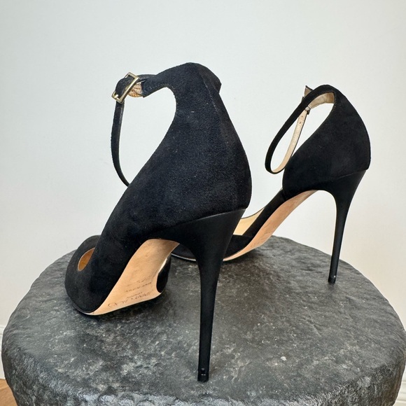 Jimmy Choo Lancer 100 Black Suede D’Orsey Pumps EU 39.5 / US 9 - Picture 7 of 11